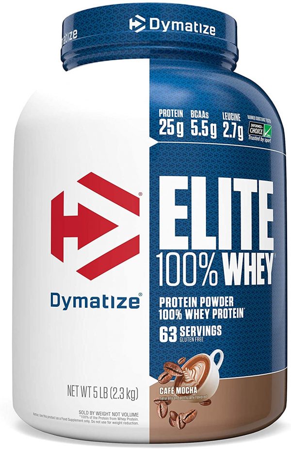 Elite 100% Whey 5 lbs Cafe' Mocha
